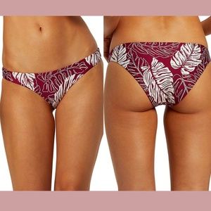 NWT Volcom [ Large ] Palm Squad Bikini Swim Bottom in‎ Pomegranate